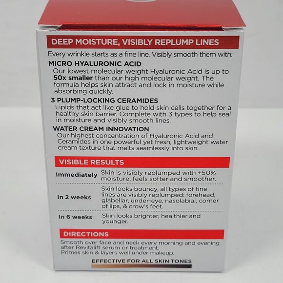 LOreal Paris Revitalift Derm Intensives Micro Hyaluronic Acid Cream 1.7 Oz NIB - Picture 2 of 5